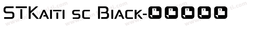 STKaiti sc Biack字体转换